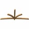 Ekena Millwork Davenport Rough Sawn Timber Gable Bracket, Western Red Cedar, 108"W x 49"H x 4"D x 4"F, 11/12 Pitch GBW108X49X0404DAV00RWR - alternate 5